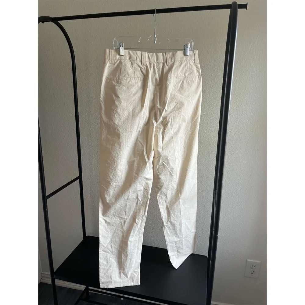 NWT NANUSHKA | GINI - Heavy Poplin High Rise Tailored Pants - Creme | Size Large